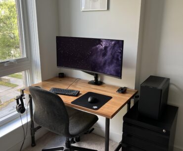 Compact setup in small apartment
