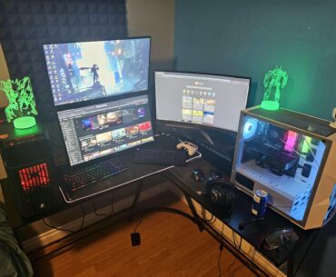 Just moved and set up my battlestation, prowwill change a few things as I go. Duel pc setup