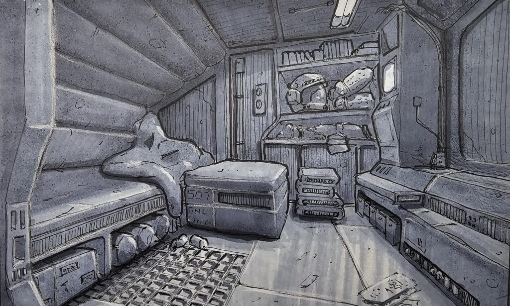 Living space, from my sketchbook.