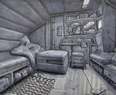 Living space, from my sketchbook.