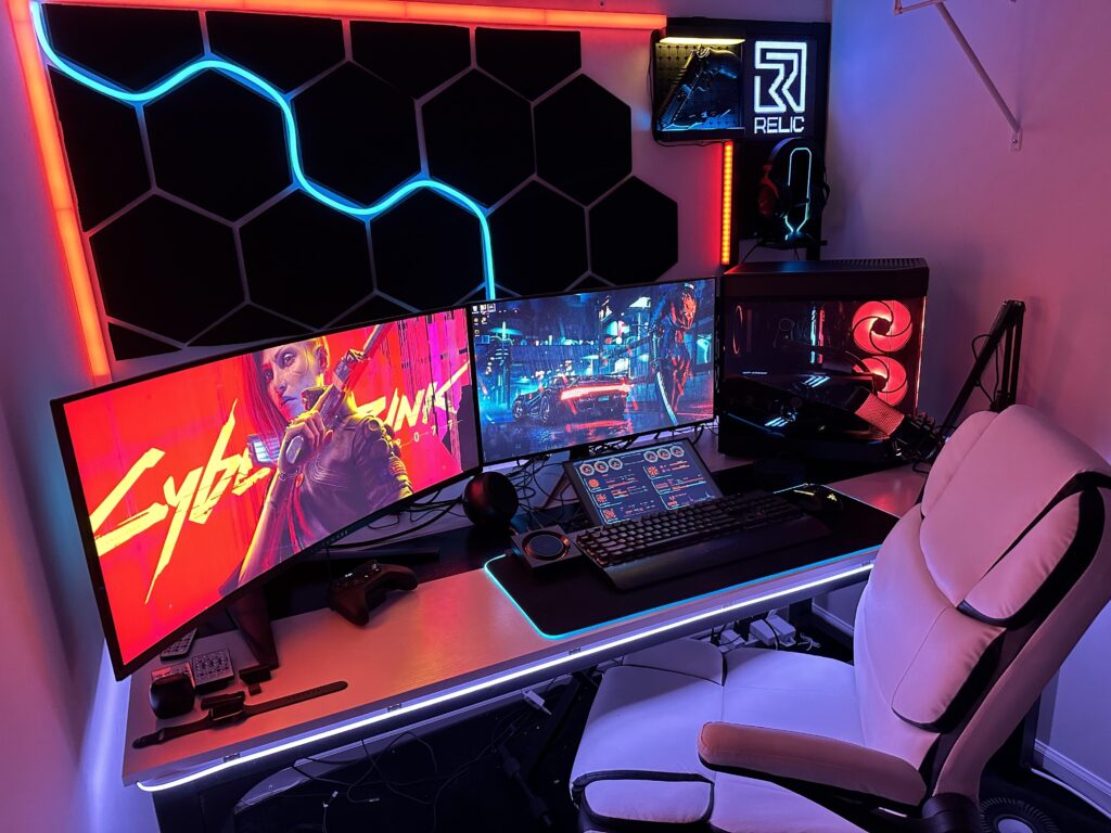 Phantom Liberty themed my walk-in closet man cave