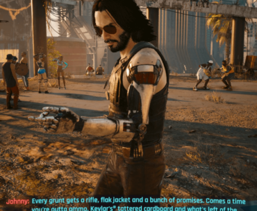 Johnny Silverhand, reminding you that Kevlar® is a registered trademark