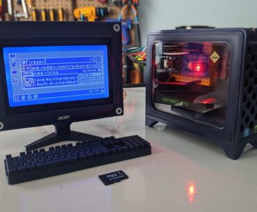 Rate my tiny setup that I built as a hardware monitor for its big brother.