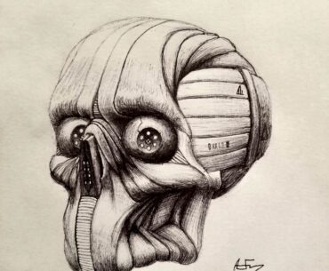 When I can't think of what to draw I usually start with a skull and see where it goes