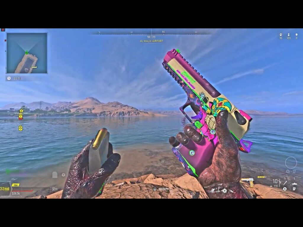 Zombies in spaceland pistol skin in mw2 event