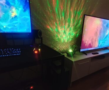 Just bought this 'disco-ball'-projector from the internet and I think it looks pretty neat in the dark.