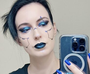 My SO did a Cyberpunk 2077 look for work today