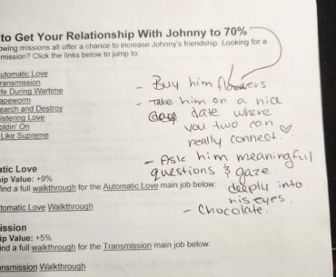 Wife added some tips on my Silverhand relationship guide...