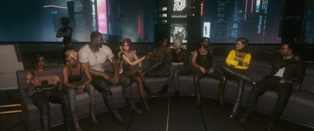 Cyberpunk 2077, but it's a happy end
