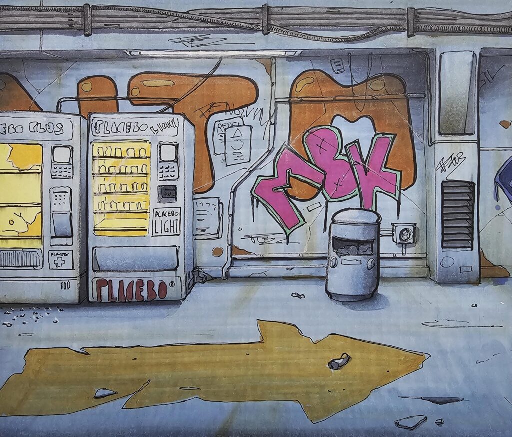 Alleyway, from my sketchbook.