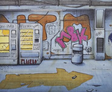 Alleyway, from my sketchbook.