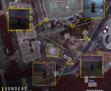 All locations of the Knight for the Chess Board's Easter Egg