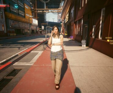 This is the most "normal" NPC I've ever seen. No Chrome, no guns, just living her best life.