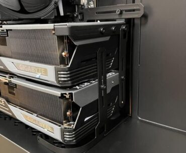 Custom Anti Sag Solution for Dual RTX 4090s using Gigabyte's Anti-Sag Bracket.
