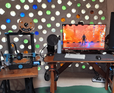 Maybe not the cleanest setup but I made the desk myself and my ps4 pro is mounted on the bottom of it
