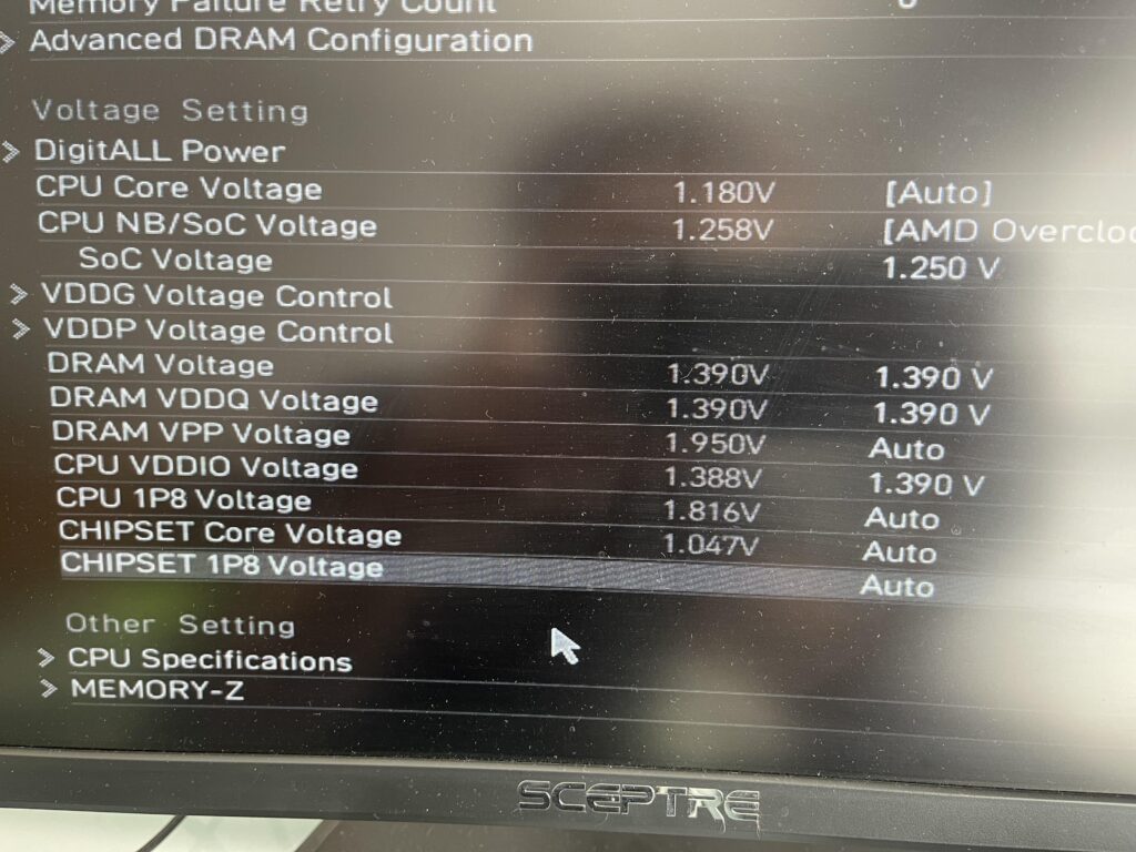 Is this VPP voltage normal? I’ve never messed with it (6200mhz cl30) but it seems extreme. Others say theirs is 1.8v