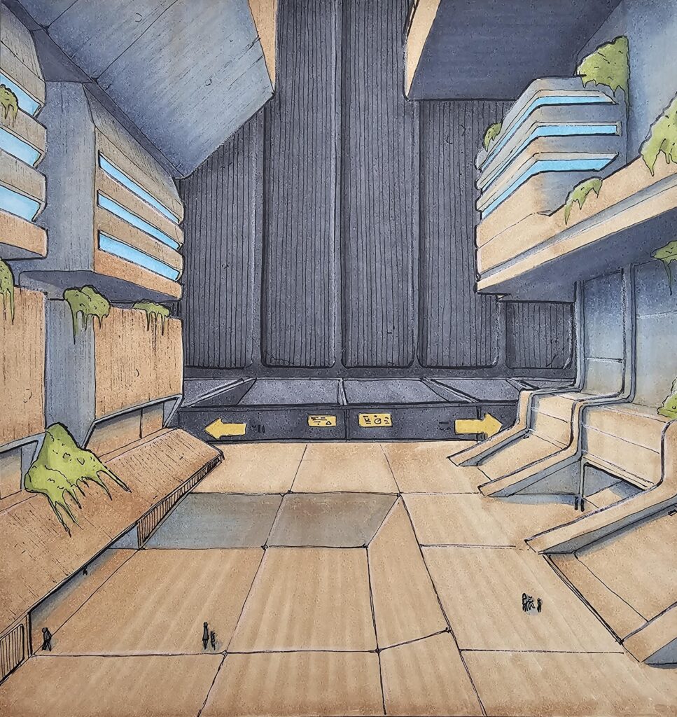 The nice side of the wall, from my sketchbook.