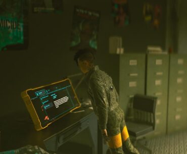 Went into photo mode while V was at a computer...