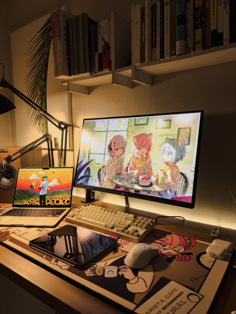 Desk setup when my parents aren’t at home 💀