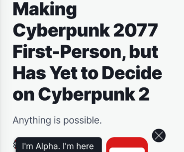 Really hope they keep first person just felt more immersive