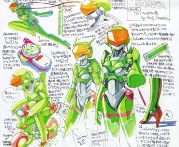 Some of Shinji Aramaki’s production sketches from Bubblegum Crisis