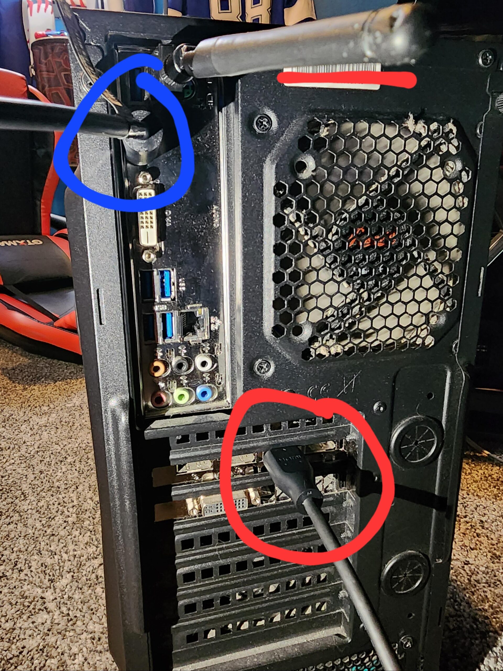 Please help me set up dual extended monitors for my son! Please help me set up dual extended monitors for my son!