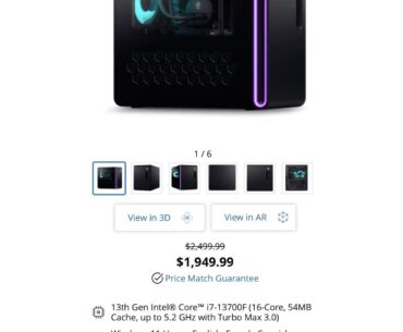 Thoughts on this RTX4080 R16 rig from Alienware?