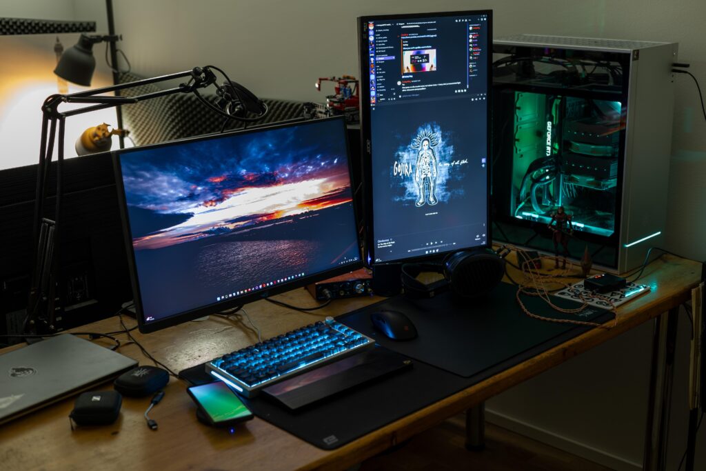 My music, gaming and workstation setup. (Got a new 50mm lens today and decided to take some photos of favorite place in my apartment. Feel free to ask questions!