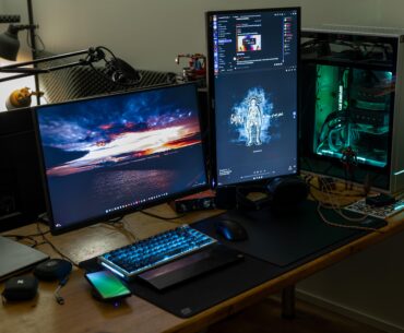 My music, gaming and workstation setup. (Got a new 50mm lens today and decided to take some photos of favorite place in my apartment. Feel free to ask questions!