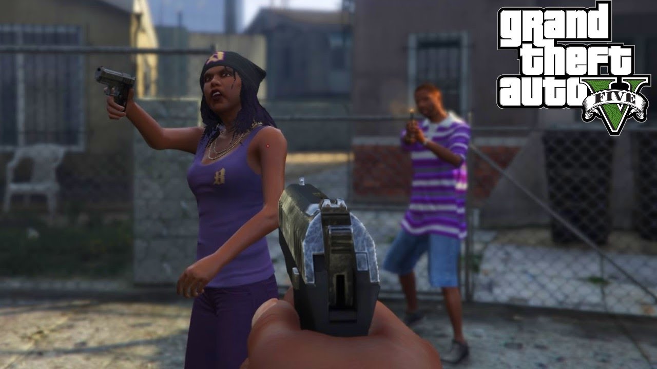 GTA V | First Person Shootout With The Ballas Gang | Five Star Police Shootout GTA V | First Person Shootout With The Ballas Gang | Five Star Police Shootout