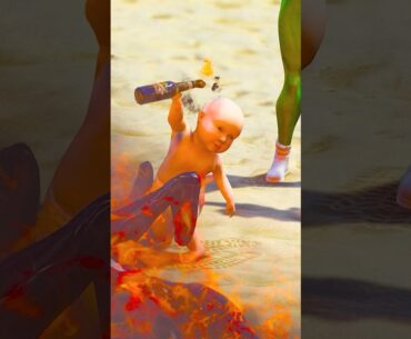 GTA V SHE-HULK AND HULK SAVING BABY #shorts | GERINGG