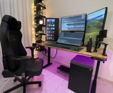 Final version of setup and office remodelling. i might get something to make my macbook more accessible, and maybe something like an elgato stream deck maybe… What do you guys thinks? Should I add anything else?