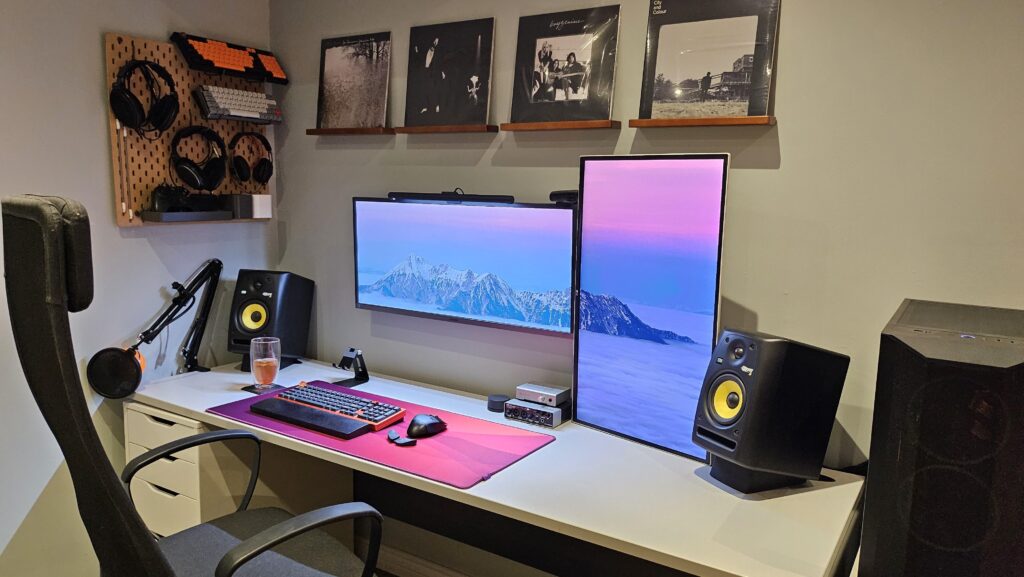 Where I work from home, game and listen to music