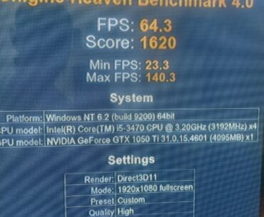 msi 1050ti gaming x benchmark before and after cpu change (big difference)