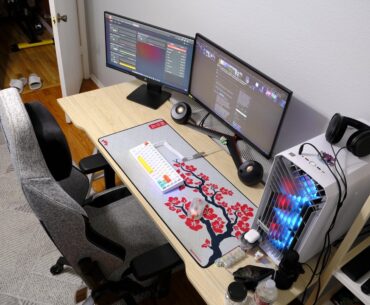 New desk and bookshelf! Next up, white speakers.