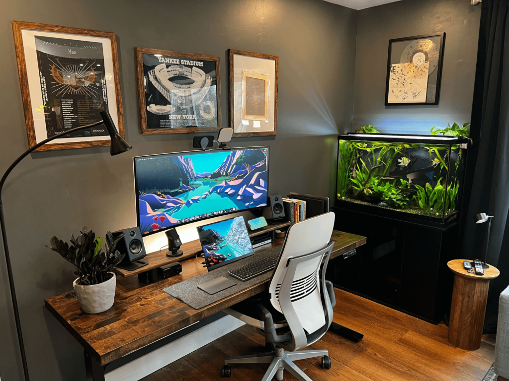 Liking the ultrawide - Added my DIY desk stand too!