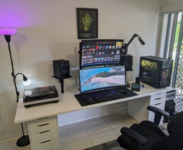 Speaker stands, monitor mounts. Couldn't live without them.