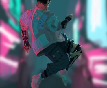 A cyberpunk OC I made :)
