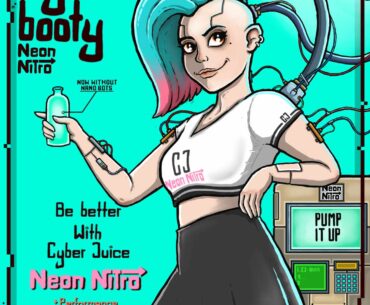 "Cyber booty" poster/magazine cover. Made by me.