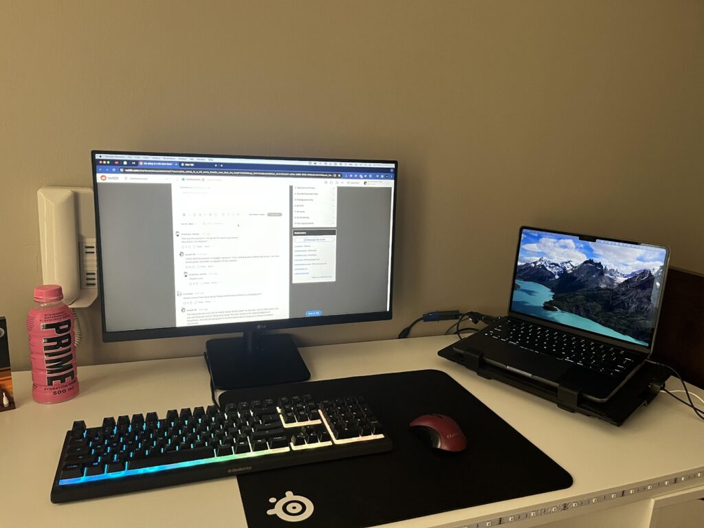 My setup for schoolwork (still in progress)