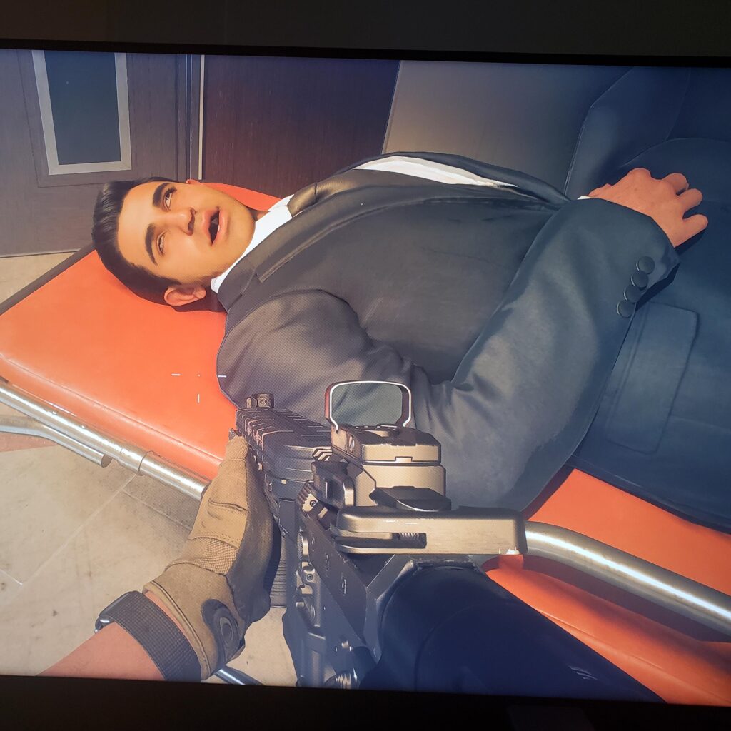 Forgot I took this picture, Elvis was in the MW3 "Flashpoint" mission, seems he had a great time.