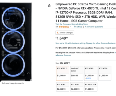 Trying to decide on a 4070 ti prebuilt