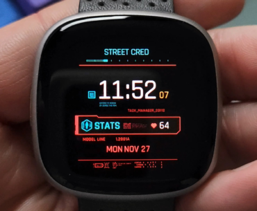 My Cyberpunk Fitbit watch face, now for Versa 4 + Sense 2