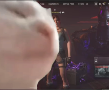 Cat Vibing to MW3 Zombies!