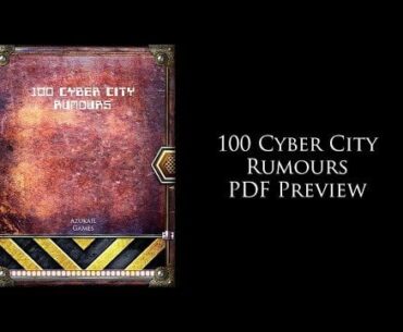 Preview of "100 Cyber City Rumors" TTRPG Supplement