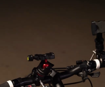 Laser-guided GPS on a bike
