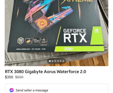 Crazy to think I paid $1100 for a 3070 TI just 2 years ago...