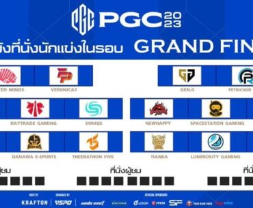 Seating Order for the PGC Grand Final tomorrow- No Place for the 17th team in the venue.