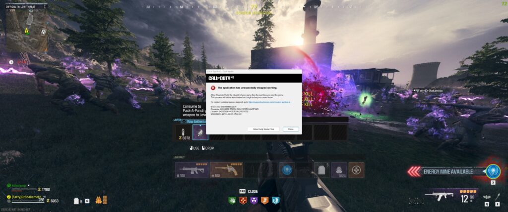 Just finished the Fortress with my fully geared character but I guess exfilling was too much to ask for.