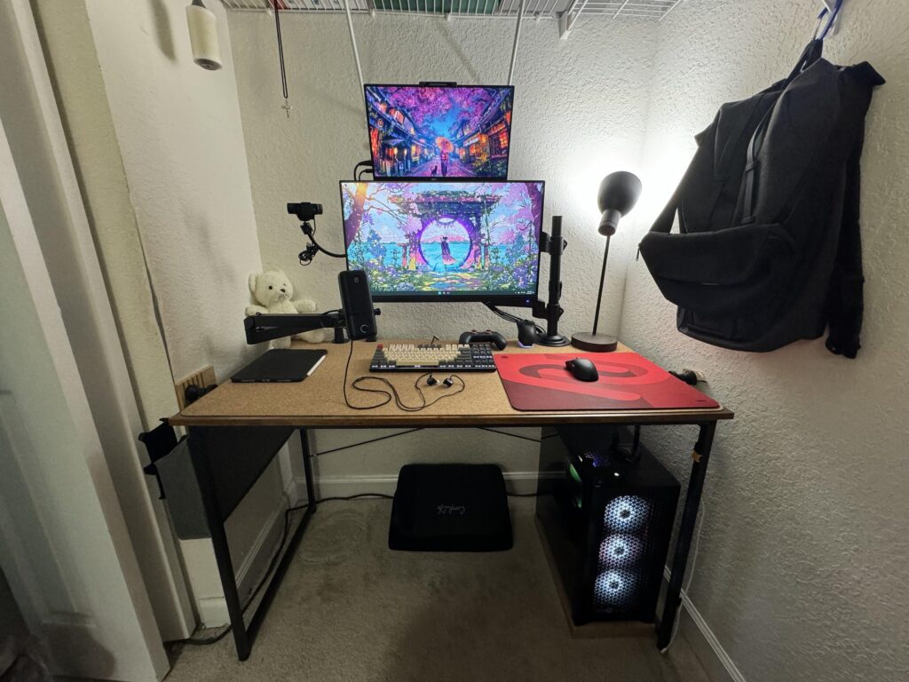 Closeted gamer (literal)